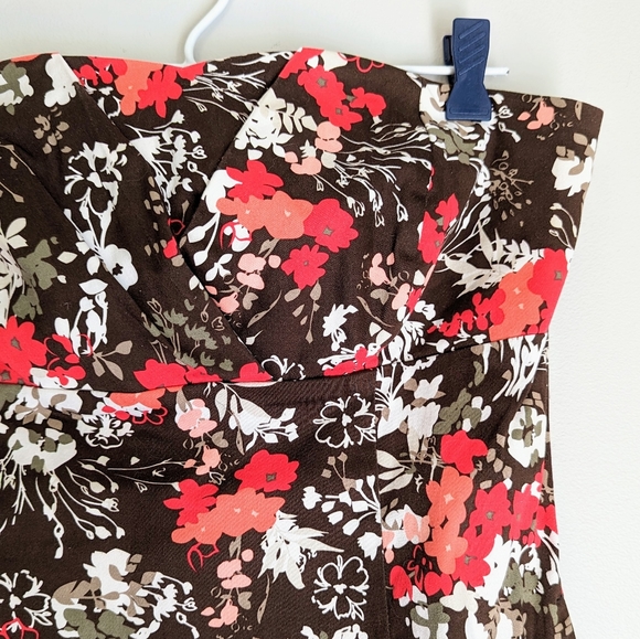 🇨🇦 Sweet Chemise Cotton Floral Strapless Dress Made In Canada - Picture 7 of 9
